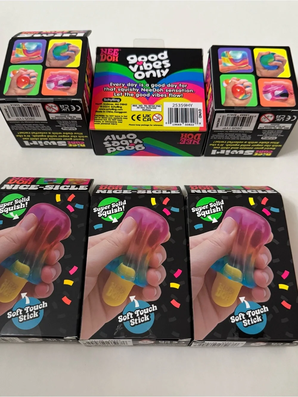 NeeDoh Bundle - Nice-Sicle, Good Vibes Only, Nice Cube Swirl